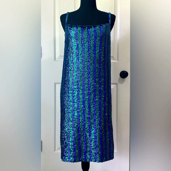 Vintage 1960s Cardell Sequin Mini Dress. Size 10. - Picture 2 of 8